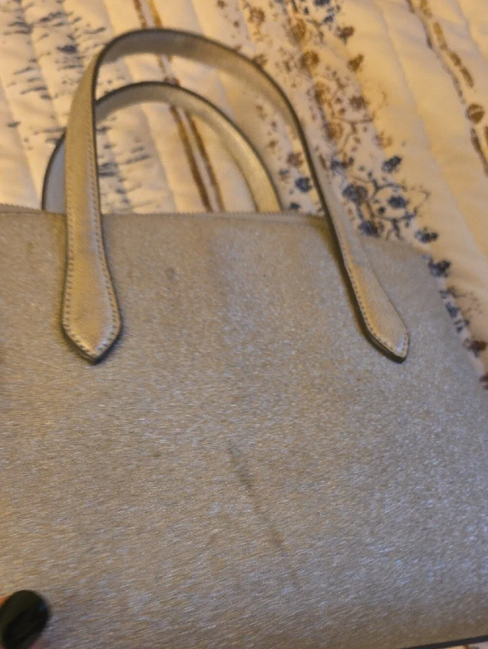 kate spade silver glitter tote